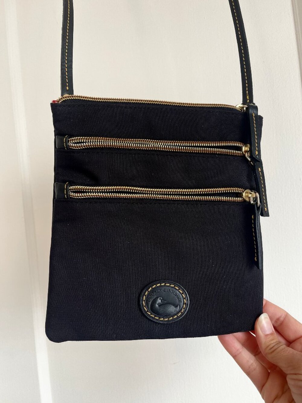 Dooney & Bourke Nylon North South Triple Zip Black